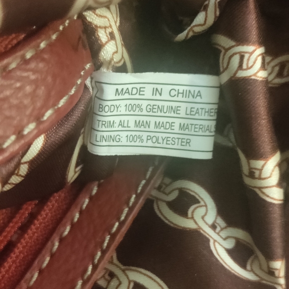 Red Leather Backpack Purse - Picture 8 of 8